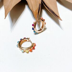 Anthropologie Multicolor Hoop Earrings